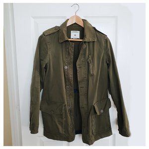 zara: military green jacket